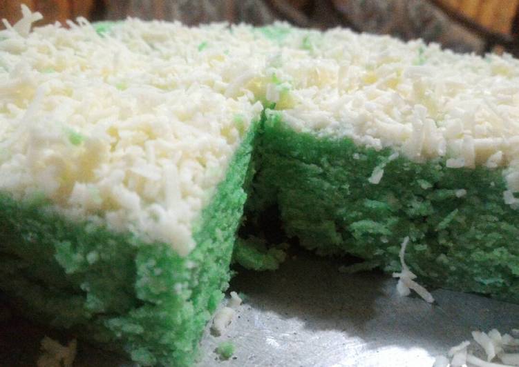 bahan dan cara membuat Brownies kukus pandan