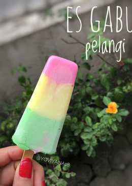 Es gabus pelangi stick lolipop