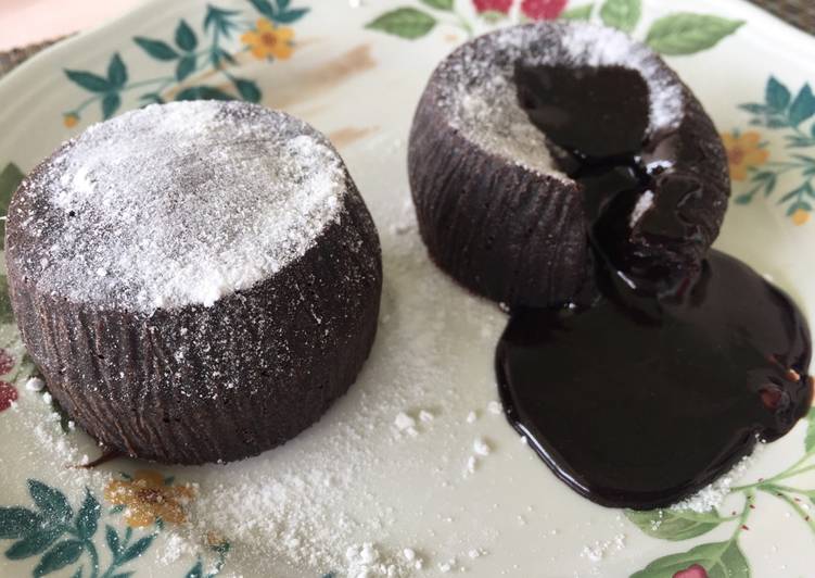 gambar untuk cara membuat Choco Lava Cake