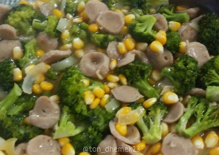 Resep Cah Brokoli Jagung Kuah Bakso Karya Mom of ?ARS