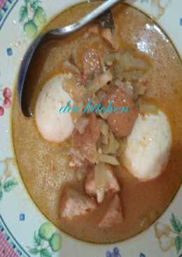 Sambal goreng tahu +telor+krecek +labu siam