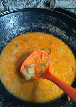 Sayur santan kentang wortel buncis untuk lontong