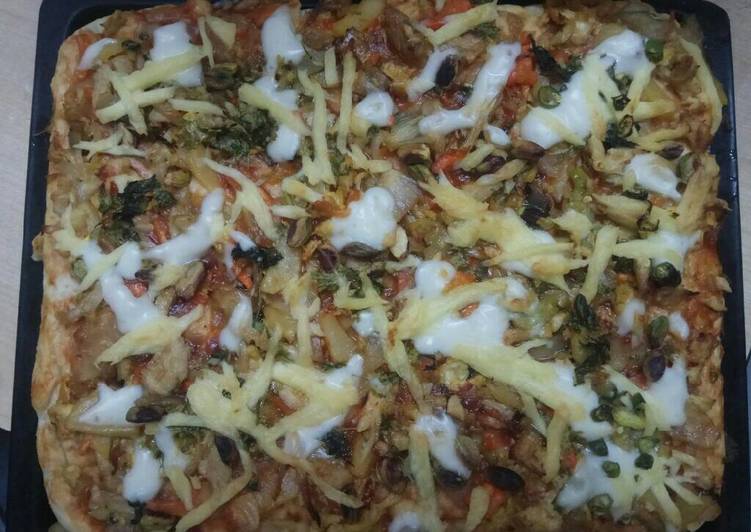 gambar untuk cara membuat Pizza Ayam Sayur