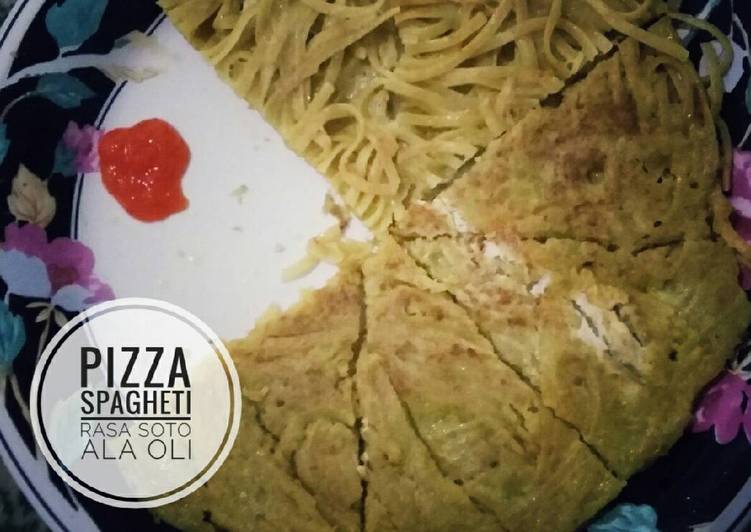 resep masakan Pizza Spagheti Rasa Soto Praktis