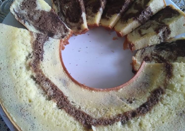 gambar untuk cara membuat Marmer cake pak sahak