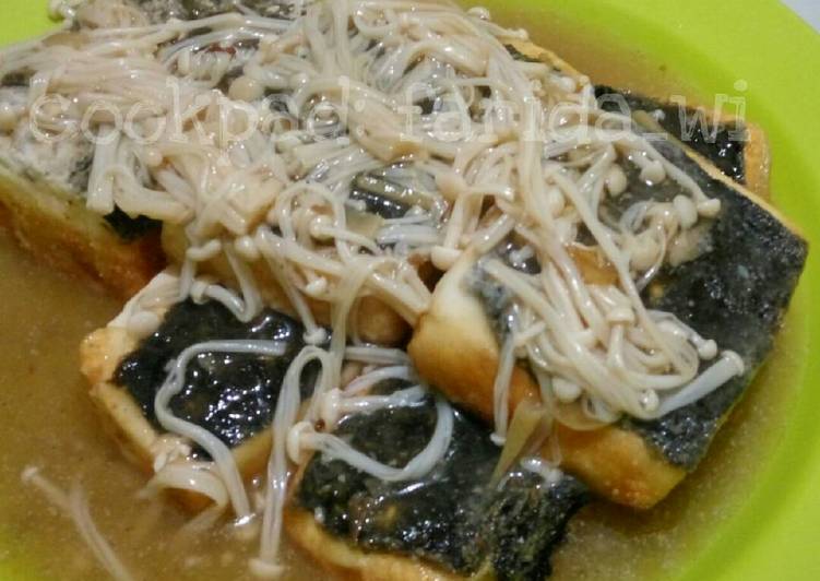 gambar untuk resep makanan Tahu nori goreng jamur enoki
