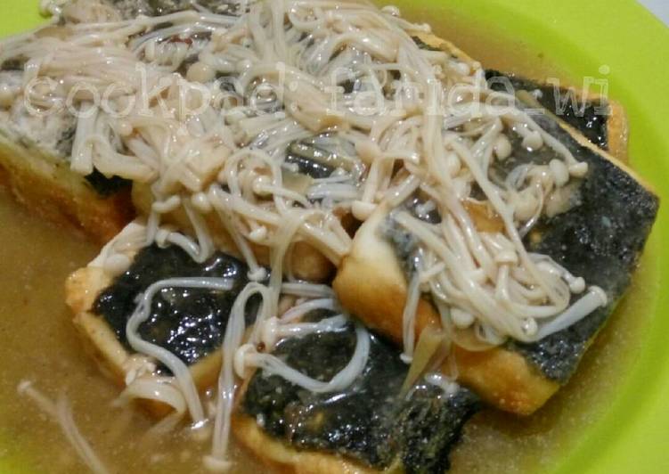 resep Tahu nori goreng jamur enoki