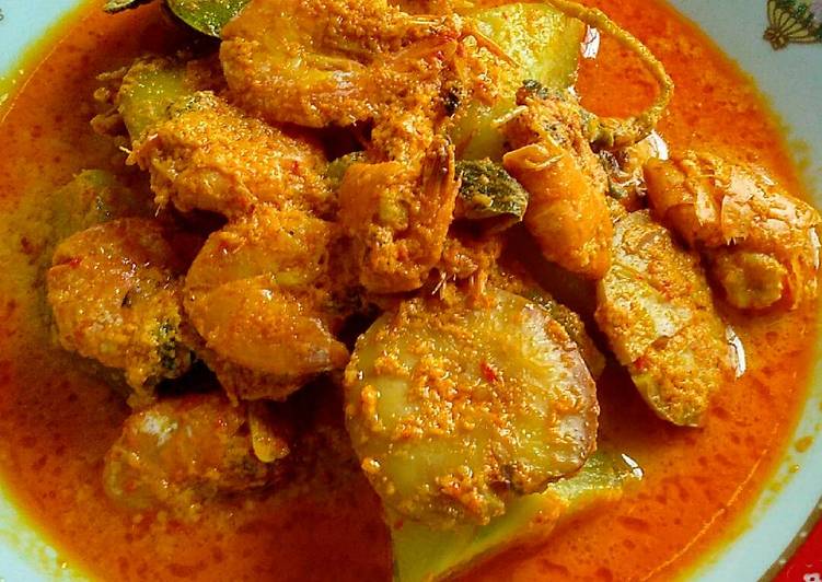  Resep Gulai Udang Campur jengkol Labu Siam Masak Padang 