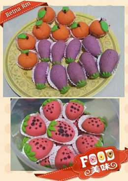 Nastar (kue nanas) bentuk jeruk, terong, strawberry ðŸ˜„