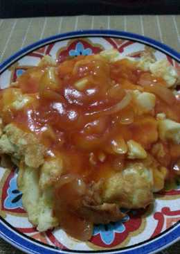 Tofu Telur Saus Asam Manis
