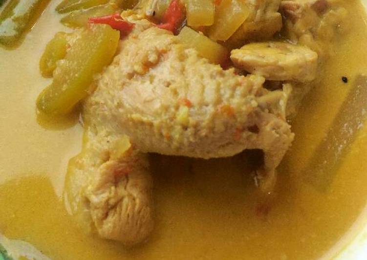 resep makanan Opor Ayam, Labu siam dan Tempe