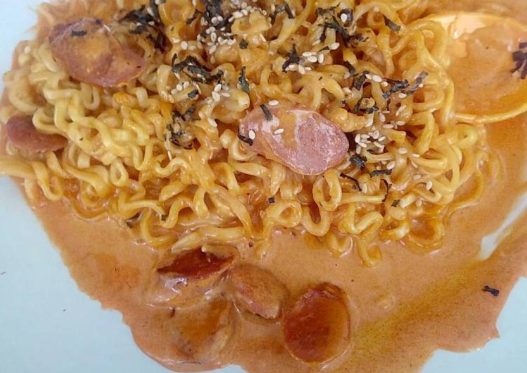 gambar untuk resep makanan Samyang Carbonara