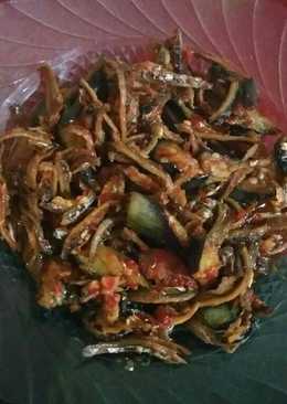 Ikan teri dan terong sambal enak non penyedap..