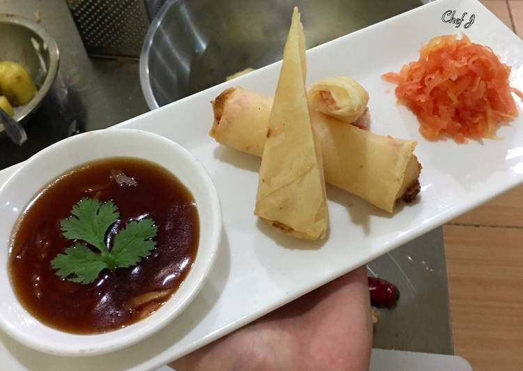 gambar untuk resep Springroll salad with crabstick