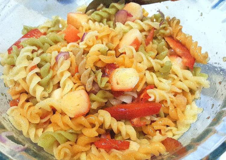 bahan dan cara membuat Cold Thai Pasta Salad