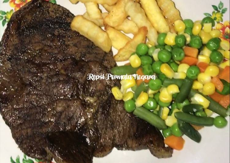 bahan dan cara membuat Beef Steak ala Repern??