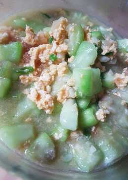 Sayur oyong pakai telur dan ebi