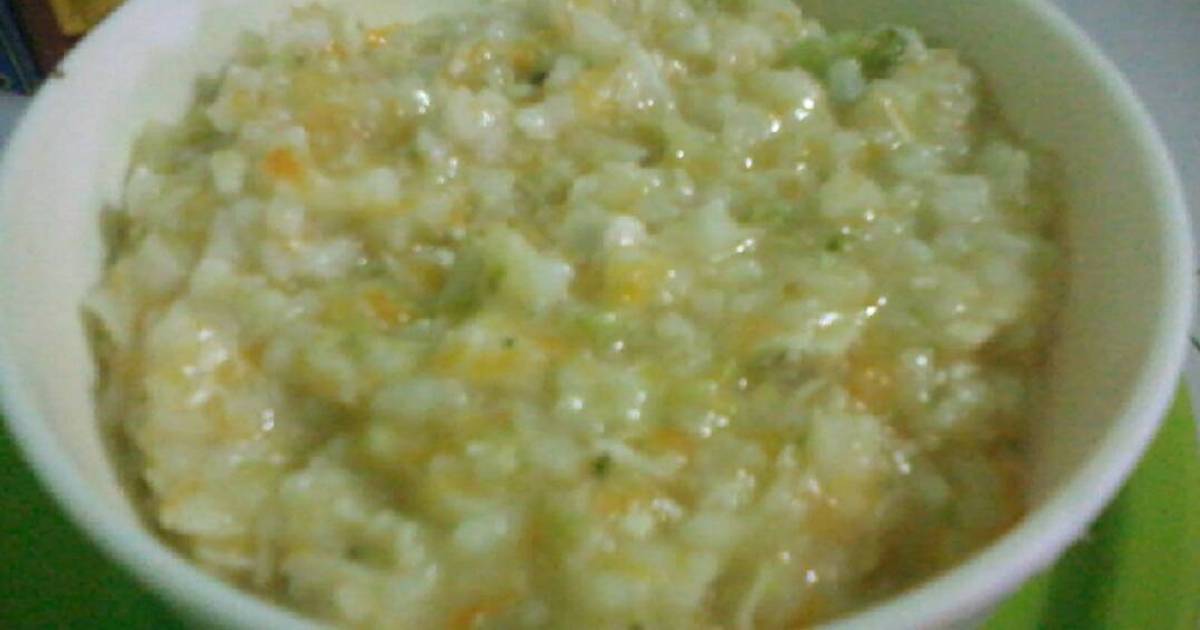 Resep Bubur Tim Ayam+Wortel+ Brokoli MPASI 7m+ oleh Novi 