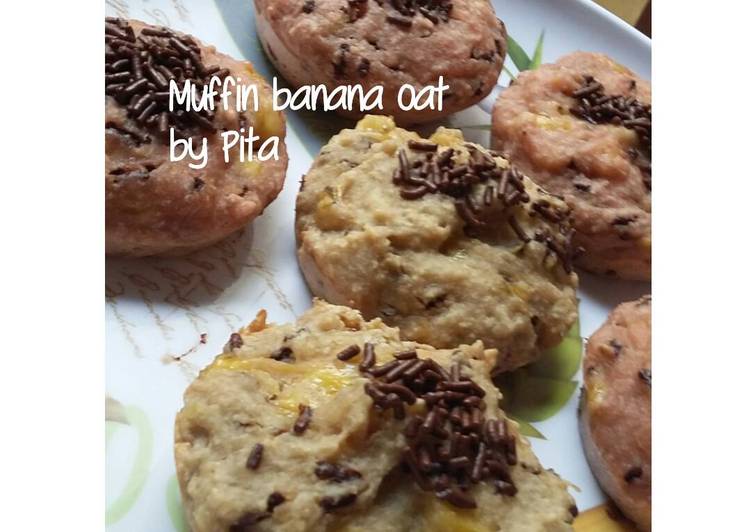 resep lengkap untuk Muffin banana oat