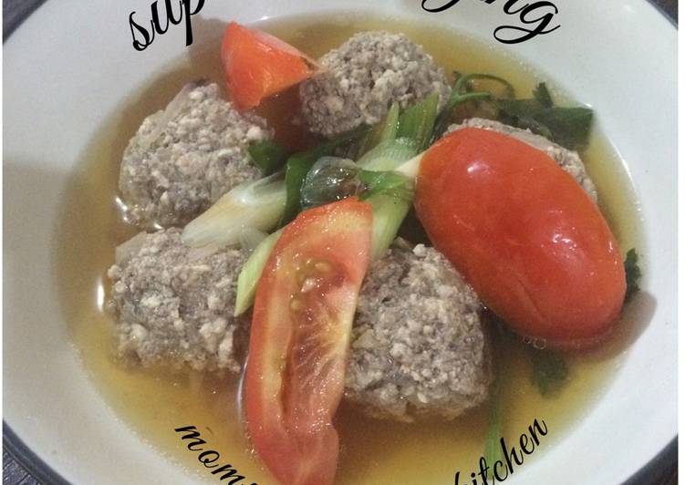 Resep Sup bola daging dengan tahu - Shashaholic