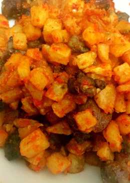 Kentang ati ampela balado dahsyat pedas nya