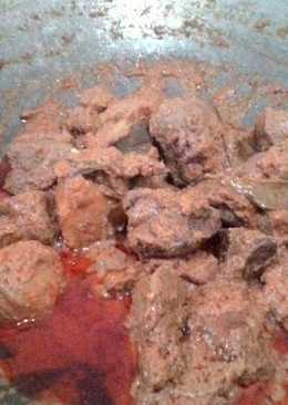 Rendang ati + daging sapi (santai mode on)