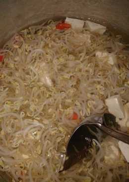 Sayur bening toge dn tahu