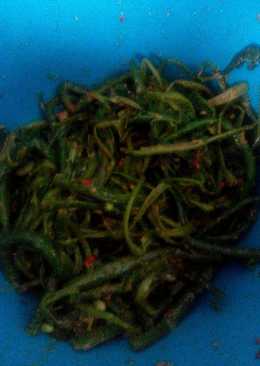 Plecing kangkung dan kacang panjang