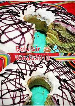 Bolu air 1 telur no mentega/minyak (marmer cake)