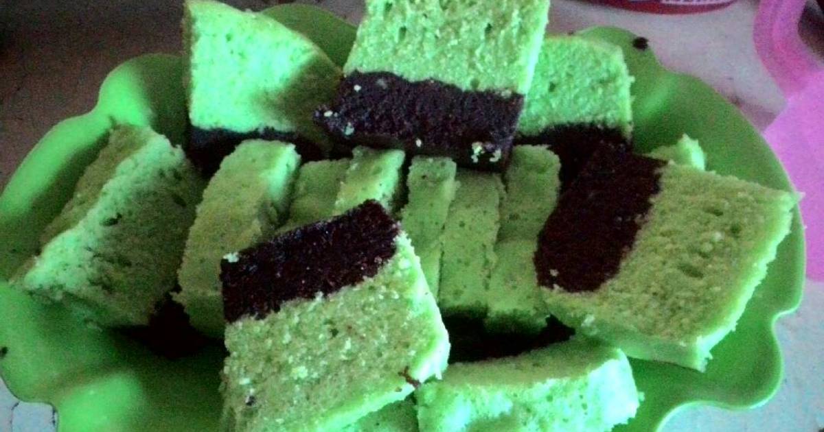 Resep Brownies coklat pandan