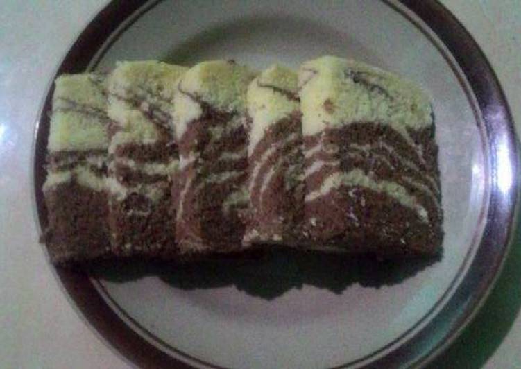 resep masakan Bolu Zebra Kukus