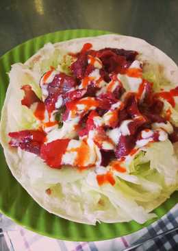 Pork Charsiew Burritos with Yoghurt Dressing