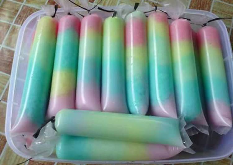 gambar untuk resep Rainbow ice / es lilin pelangi