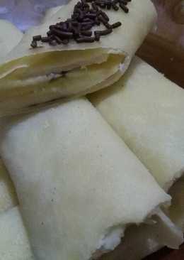 Crepe tepung beras isi pisang keju (recook)