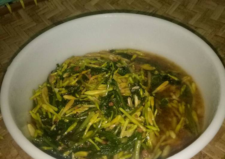 resep makanan Tumis kangkung bunga pepaya