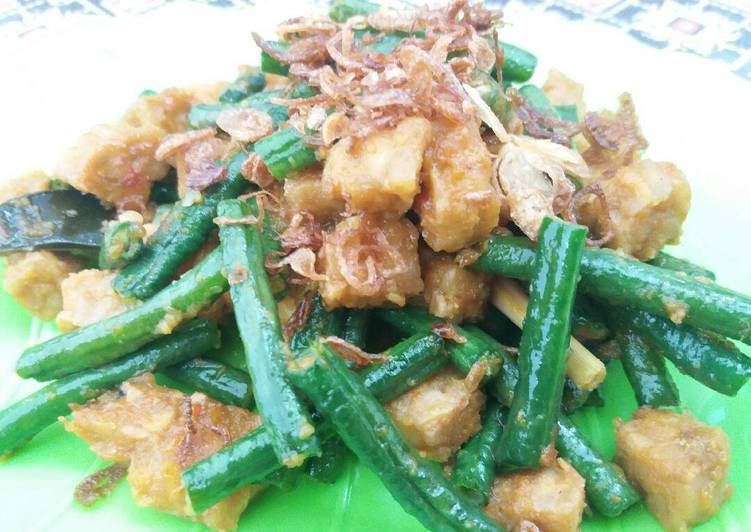 cara membuat Sambel goreng tempe kacang panjang