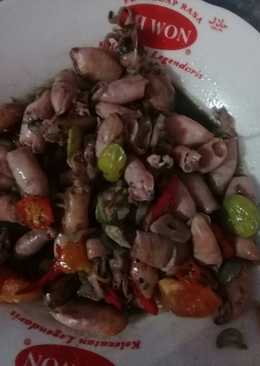 Tumis cumi asin asem muda