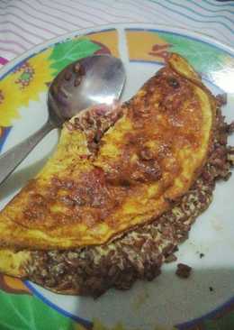 Telor dadar isi nasi merah