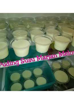 Puding susu marjan melon