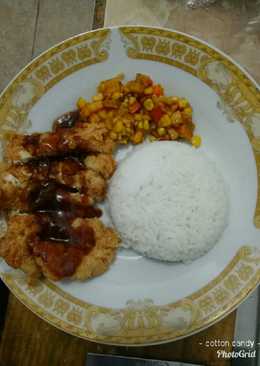 Steak Ayam saus blackpepper