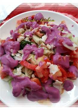 Salad dg dressing ubi ungu