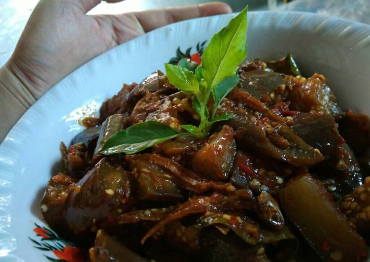 resep makanan Teri terong balado pedas manis