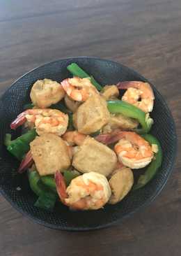 Tahu udang paprika kecap