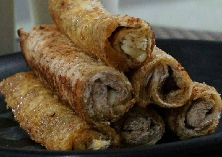 resep Roll Bread - Roti tawar gulung isi coklat