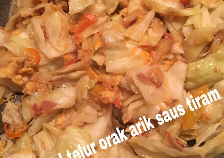 Resep Oseng kol telur orak arik saus tiram Oleh Mila Karsani