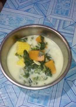 Sayur santen,jagung, labu, sawi,,