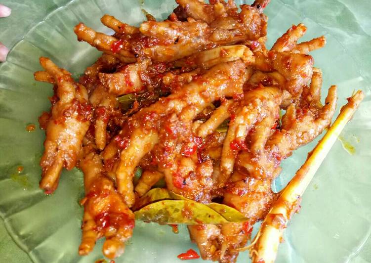 resep Ceker pedas manis