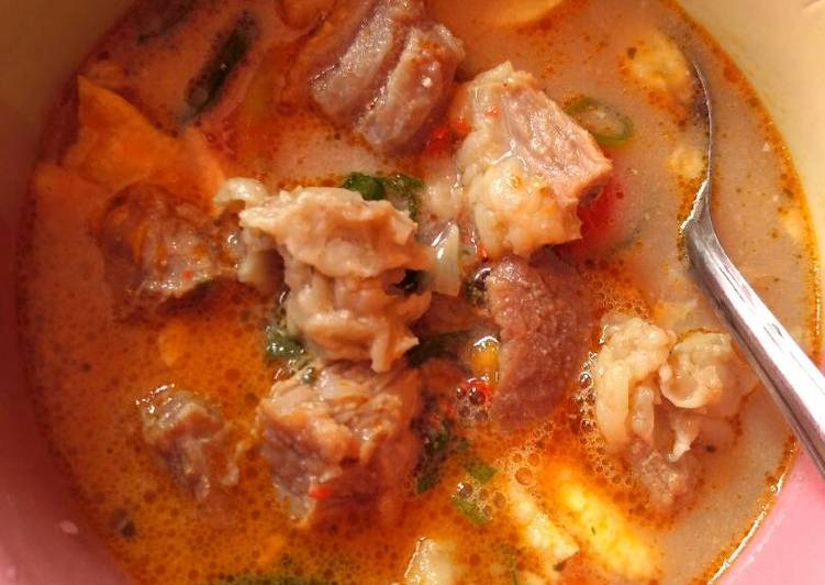 resep masakan Soto Betawi Daging (susu+santan)