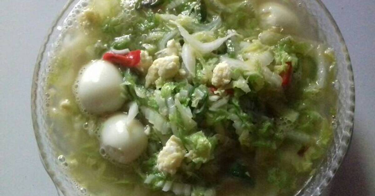  Resep Sayur Sawi Telur Puyuh Cabai Ijo oleh Putri Prita 