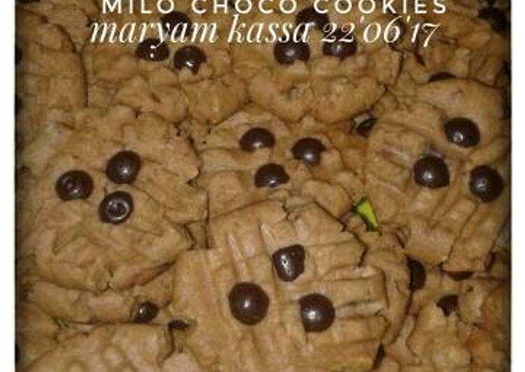 gambar untuk resep makanan Milo choco cookies